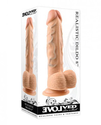 Evolved Realistic Dildo With Balls 8 In. Light