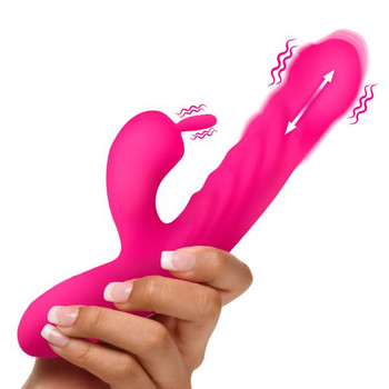Thrusting and Vibrating Silicone Rabbit Vibrator by Bang!