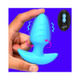 Rotating and Vibrating Silicone Butt Plug - Blue by Bang! - view 2