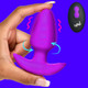 Rotating and Vibrating Silicone Butt Plug - Purple by Bang!