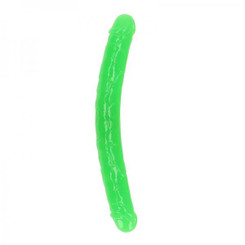 Realrock Glow In The Dark Double Dong 15 In. Dual-ended Dildo Neon Green