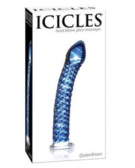 Icicles No 29 Textured Glass Dildo by Pipedream