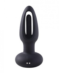 Snuggy Flapping Anal Plug Vibrator Black