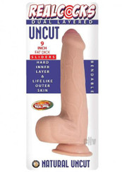 Realcocks Dual Layered Uncut Slider Fat Dick 9 In. Light