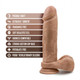 Dr. Skin Dr. Julian Dildo With Suction Cup Silicone 9 In. Mocha - view 2
