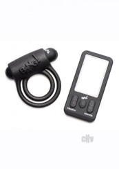 Bg 25x Silicone Erection ring W/remote Black