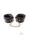 Padded Leather Ankle Cuffs Black