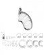 Mancage Chastity 3.5 inches Chastity Cage Model 1 Clear by Man Cage - view 2
