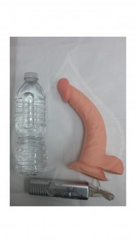 All American Whoppers 8 inches Vibrating Dong & Universal Harness Beige by NassToys