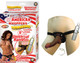 Real Skin Afro American Whoppers Vibrating 8 Inch Dong With Harness - Brown by NassToys