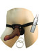 Real Skin Afro American Whoppers Vibrating 8 Inch Dong With Harness - Brown by NassToys - view 2