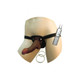 Real Skin Afro American Whoppers Vibrating 8 Inch Dong With Harness - Brown by NassToys - view 3