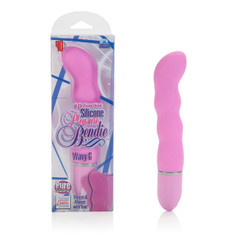 Pleasure Bendie Wavy G Pink Vibrator Sex Toy