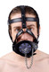 Plug It Up Leather Head Harness with Mouth Gag Sex Toys