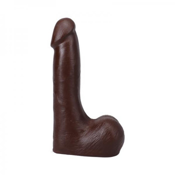 The Realistic Penis 7 In. Ultraskyn Vac-u-lock Dildo With Balls Chocolate