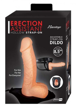 Erection Assistant Hollow Strap-on 8.5 In. White