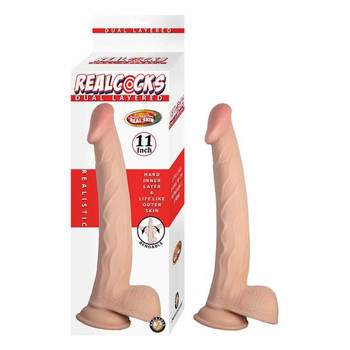 RealShaft Dildo Dual Layered 11 White