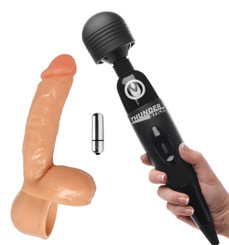 Power Pleasure 3 Piece Kit Wand Massager with Dildo Attachment by Wand Essentials