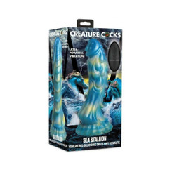 Sea Stallion Vibrating Silicone Dildo with Remote by Creature Dildos