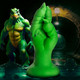 Raptor Claw Extra-large Silicone Dildo - Green by Creature Dildos