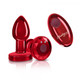 Cheeky Charms Vibrating Metal Plug Red Small W/ Remote - view 5