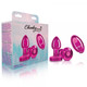 Cheeky Charms Vibrating Metal Plug Pink Small W/ Remote - view 5