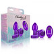 Cheeky Charms Vibrating Metal Plug Purple Small W/ Remote - view 2