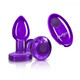 Cheeky Charms Vibrating Metal Plug Purple Small W/ Remote - view 7
