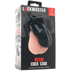 Lockmaster 4" Resin Chastity Cage Black