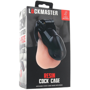 Lockmaster 4" Resin Chastity Cage Black