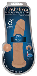8 Inch Fleshstixxx Silicone Dildo W/o Balls -  Latte