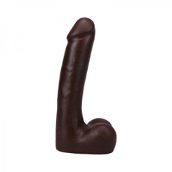 The Realistic Penis 9 In. Ultraskyn Vac-u-lock Dildo With Balls Chocolate