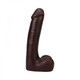 The Realistic Penis 9 In. Ultraskyn Vac-u-lock Dildo With Balls Chocolate