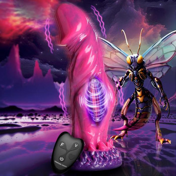 Xenox Vibrating Silicone Dildo with Remote by Creature Dildos