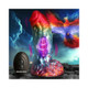 Rainbow Phoenix Vibrating Silicone Dildo with Remote by Creature Dildos - view 2