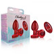 Cheeky Charms Vibrating Metal Plug Red Medium W/ Remote - view 3