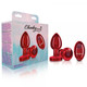 Cheeky Charms Vibrating Metal Plug Red Medium W/ Remote - view 5