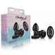 Cheeky Charms Vibrating Metal Plug Gunmetal Medium W/ Remote - view 2