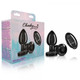 Cheeky Charms Vibrating Metal Plug Gunmetal Medium W/ Remote - view 3