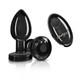 Cheeky Charms Vibrating Metal Plug Gunmetal Medium W/ Remote - view 4