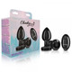 Cheeky Charms Vibrating Metal Plug Gunmetal Medium W/ Remote - view 5