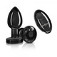 Cheeky Charms Vibrating Metal Plug Gunmetal Medium W/ Remote - view 7