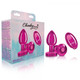 Cheeky Charms Vibrating Metal Plug Pink Medium W/ Remote - view 6
