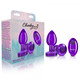 Cheeky Charms Vibrating Metal Plug Purple Medium W/ Remote - view 6