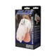 Blue Line 2" Silicone Mini Chastity Cage With Ball Divider - White - view 2