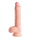 King Penis Triple Density 10 inches Fat Dildo with Balls Beige by King Penis Plus - view 4