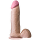 Realistic 8 Ultraskyn Penis w/Balls - White