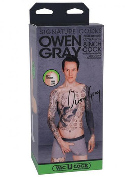 Signature Dildos Owen Gray Ultraskyn 8 In. Dual Density Dildo With Removable Vac-u-lock Suction Cup B