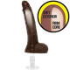 Jason Luv 10 inches Ultraskyn Penis Brown Dildo by Doc Johnson - view 2