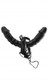 Vibrating Double Delight Strap-On Black by Pipedream - view 4